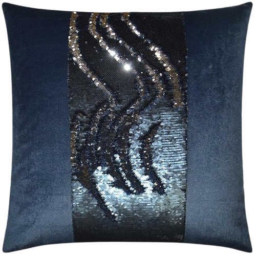 Hylee Ii Cobalt Accent Pillow with Sequins